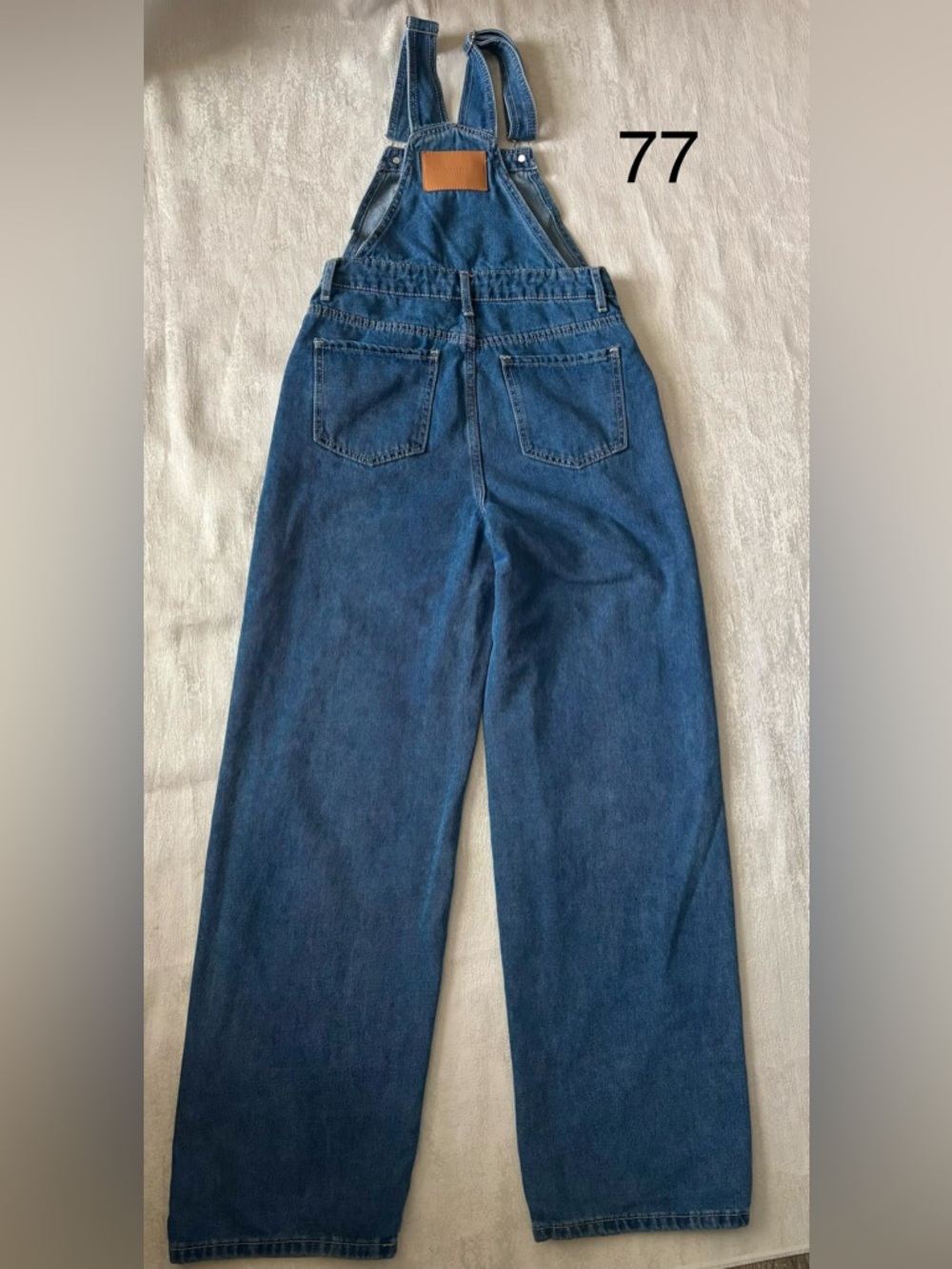 SHEIN Blue Denim Wide-Leg Overalls
